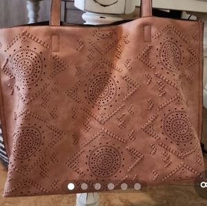 Coral colored tote